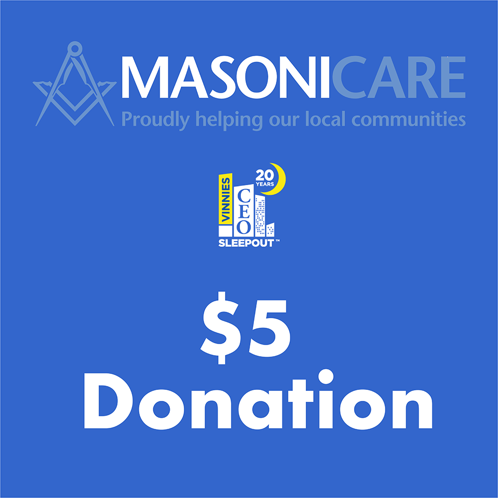 $5 Vinnies Sleepout Donation